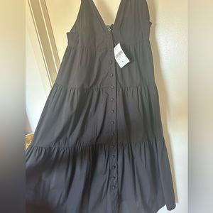 Forever 21 Large NWT Black Button Up Tiered Dress